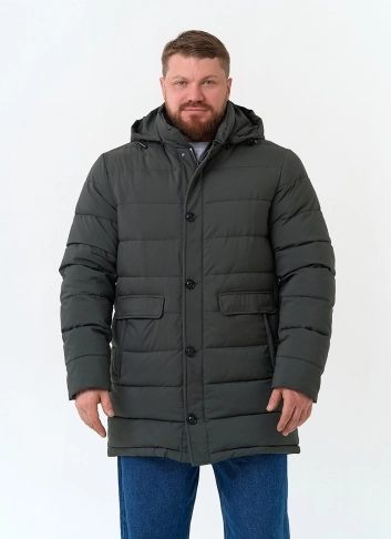 Мужской пуховик с капюшоном фото