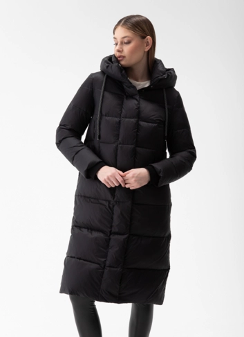 Пуховик женский с капюшоном 
