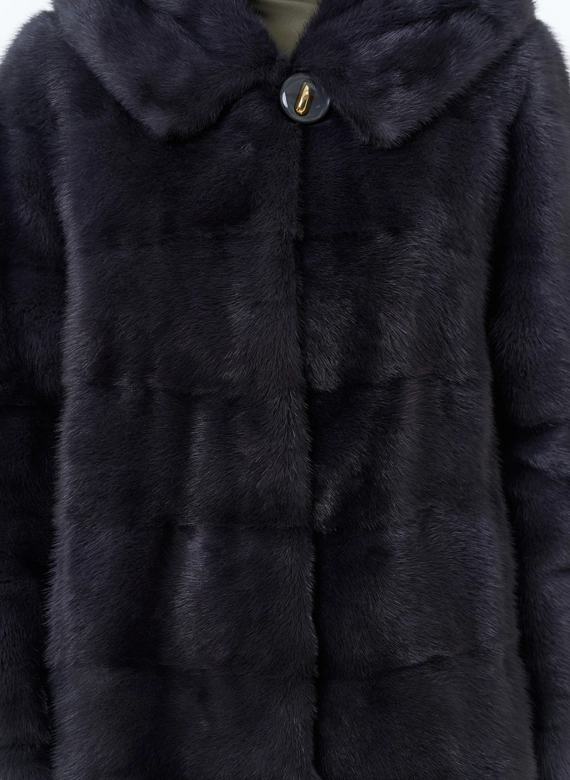 Норковая шуба трансформер с капюшоном