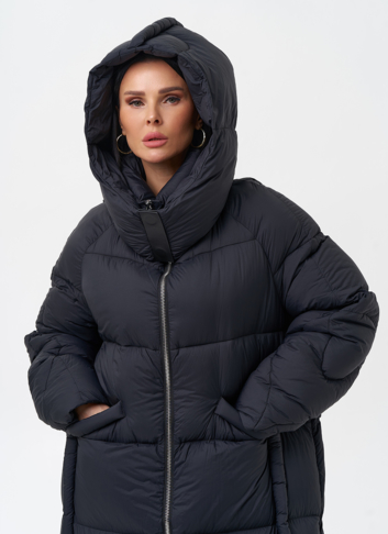 Женский пуховик с капюшоном 