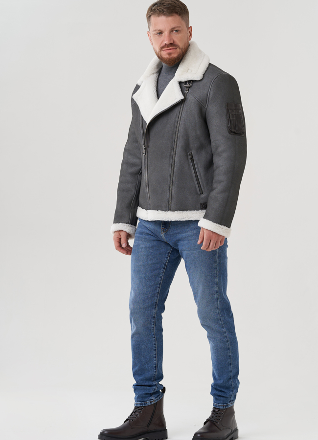 Дубленка мужская  модель № 81628 универмаг малина