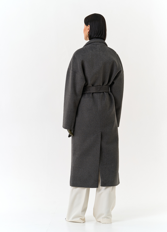 фото Женское пальто с английским воротником модель № 32850