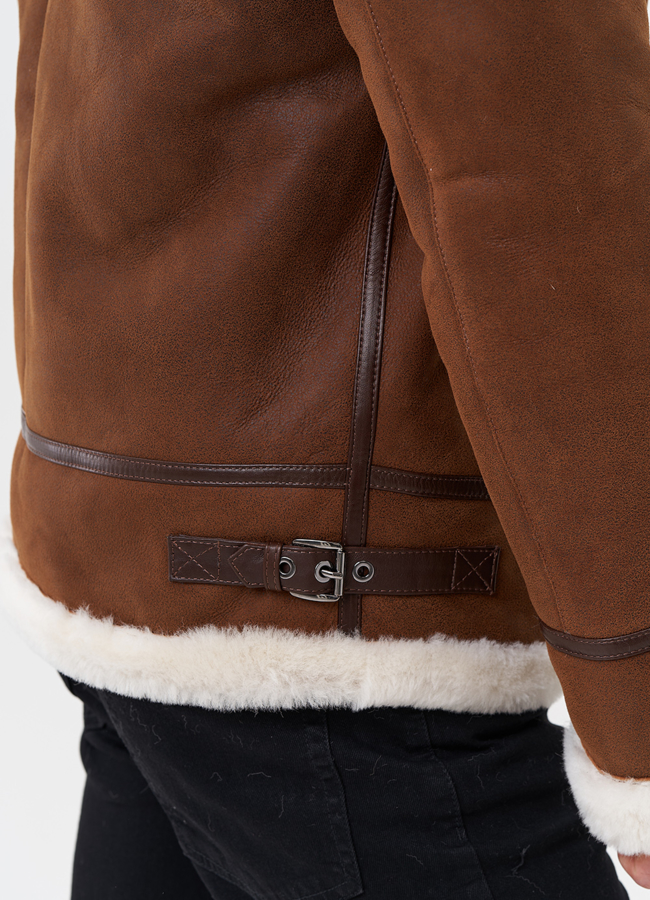 Мужская дубленка модель № 29053 универмаг малина