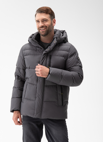 Мужской пуховик с капюшоном 