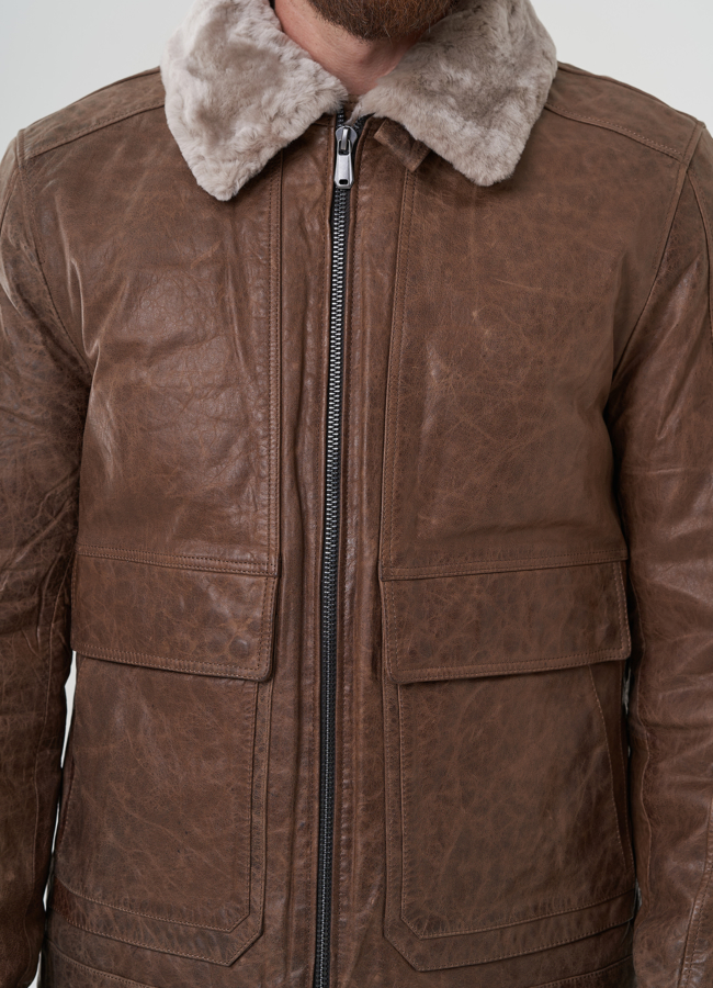 Куртка мужская из натуральной кожи  модель № 82310 универмаг малина