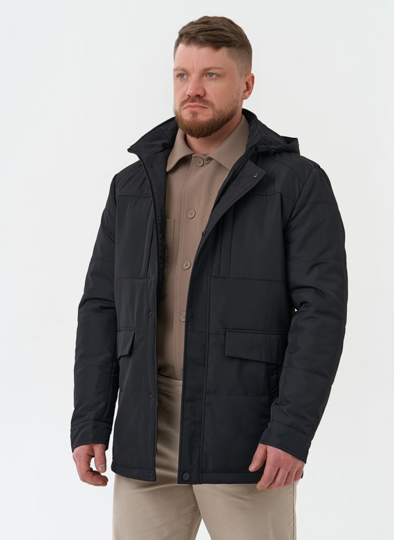 Мужская утепленная куртка с капюшоном