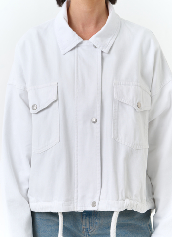 Женская объемная джинсовая куртка 