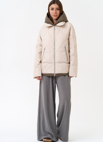 Женская куртка с контрастным капюшоном