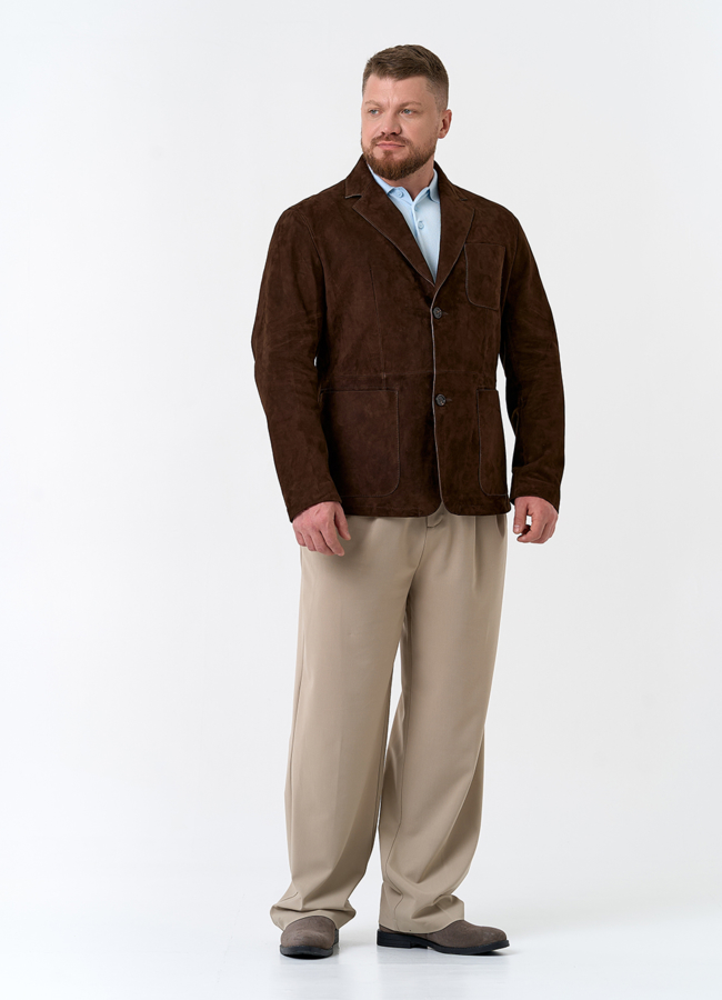 Мужской пиджак из натуральной замши модель № 32745 в рассрочку
