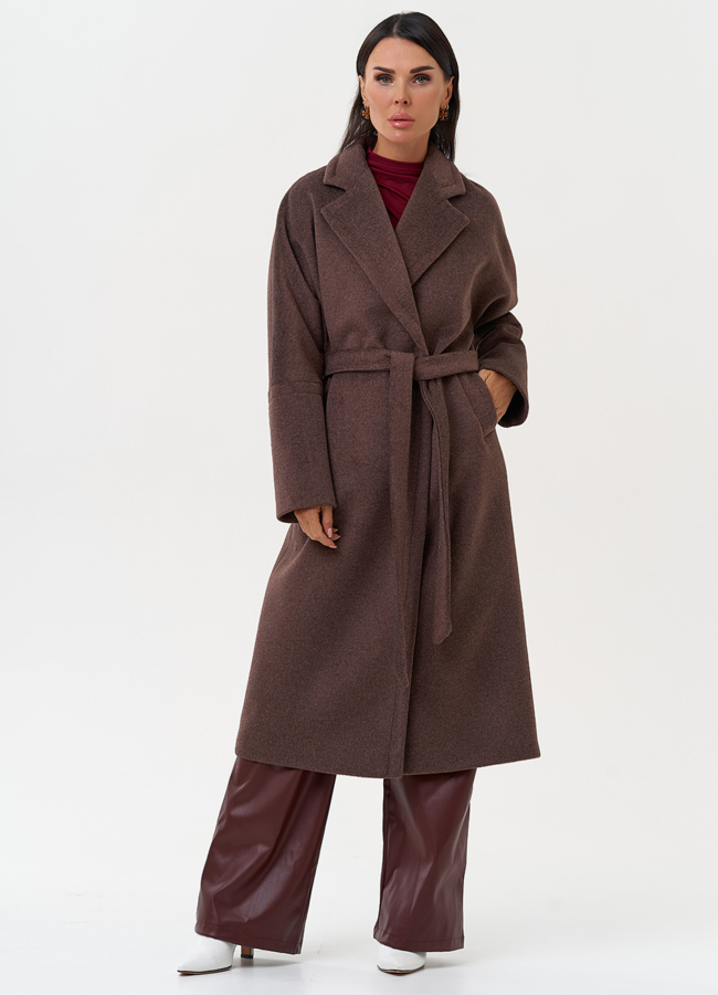 Женское пальто с английским воротником модель № 31208 универмаг малина
