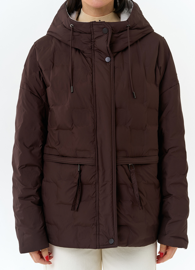 Женская двухсторонняя куртка с капюшоном модель № 32723 универмаг малина