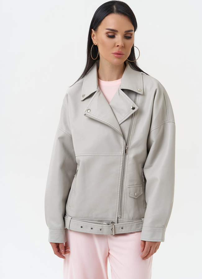 Женская куртка косуха из эко кожи модель № 30297 универмаг малина