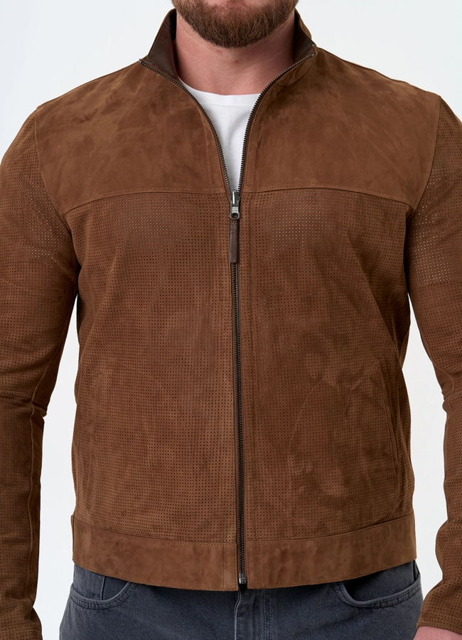 Мужская двухсторонняя куртка из натуральной замши модель № 32868 универмаг малина фото